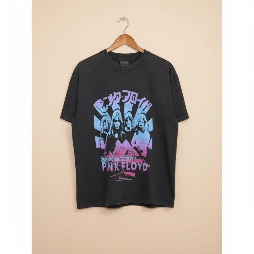Pink‎ Floyd Japanese Gradient Boxy Graphic Tee Size M NWT